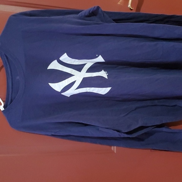 Fanatics navy blue XLT NY MLB baseball tee long sleeve - Picture 1 of 7